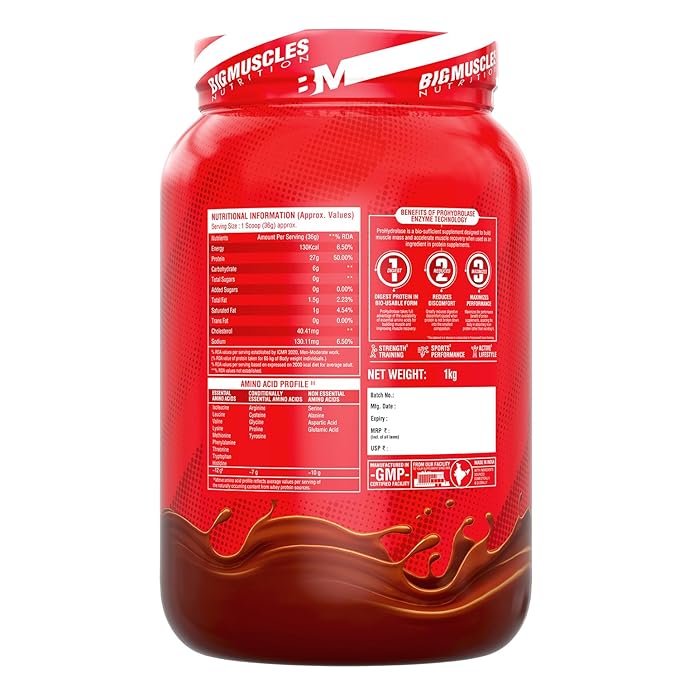 BIG MUSCLES NITRIC WHEY PROTEIN RICH CHOCOLATE 1KG