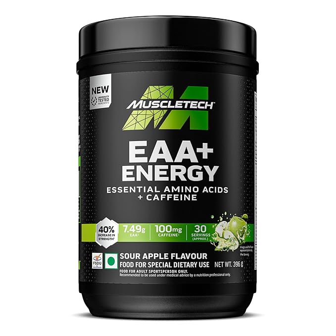 MUSCLETECH EAA+ENERGY SOUR APPLE 396GM
