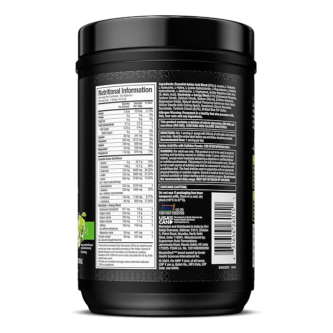 MUSCLETECH EAA+ENERGY SOUR APPLE 396GM