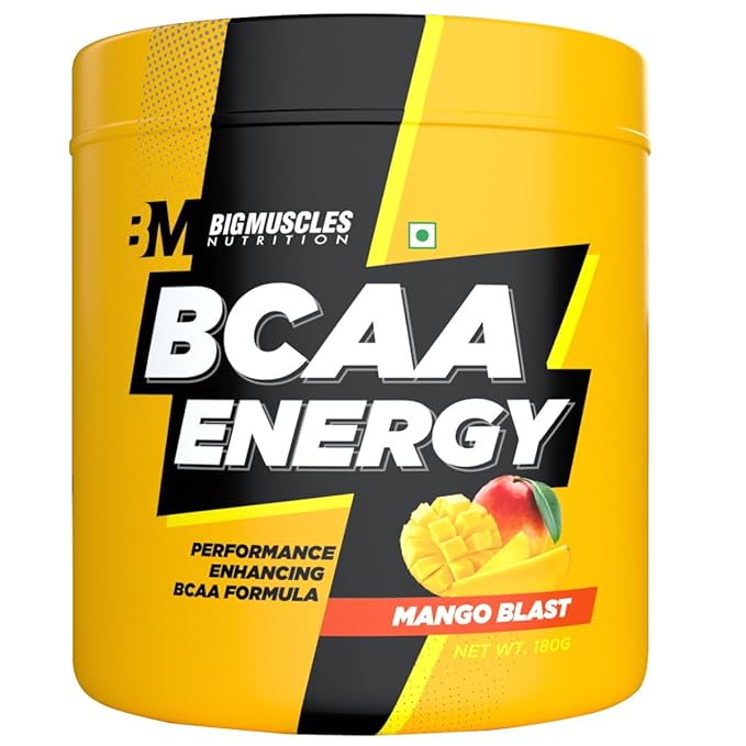 BIG MUSCLES NUTRITION BCAA ENERGY MANGO BLAST 180GM