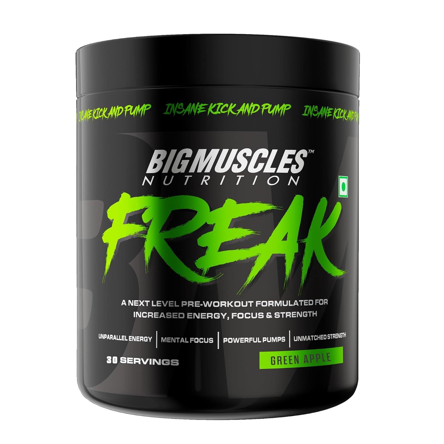 BIG MUSCLES FREAK GREEN APPLE 180GM
