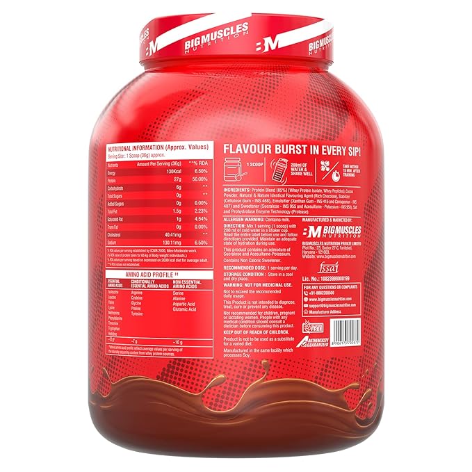 BIG MUSCLES NITRIC WHEY PROTEIN RICH CHOCOLATE 2KG