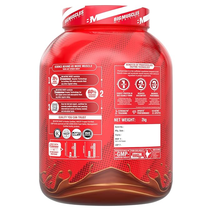 BIG MUSCLES NITRIC WHEY PROTEIN RICH CHOCOLATE 2KG