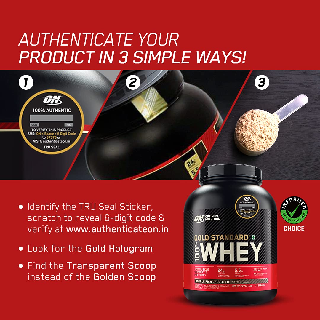 OPTIMUM NUTRITION GOLD WHEY PROTEIN DOUBLE RICH CHOCOLATE 454GM