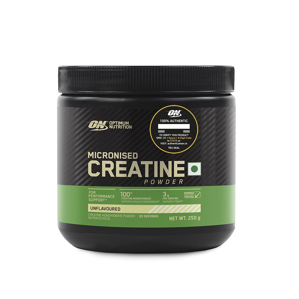 OPTIMUM NUTRITION MONOHYDRATE CREATINE 250GM