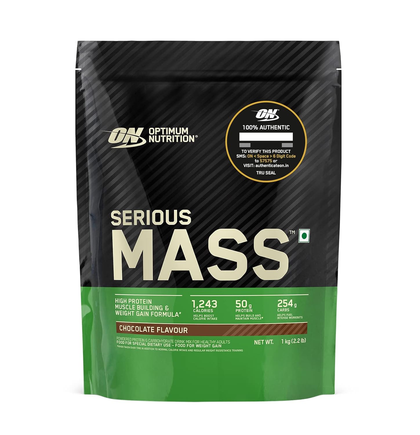 OPTIMUM NUTRITION SERIOUS MASS WEIGHT GAINER CHOCOLATE 1KG