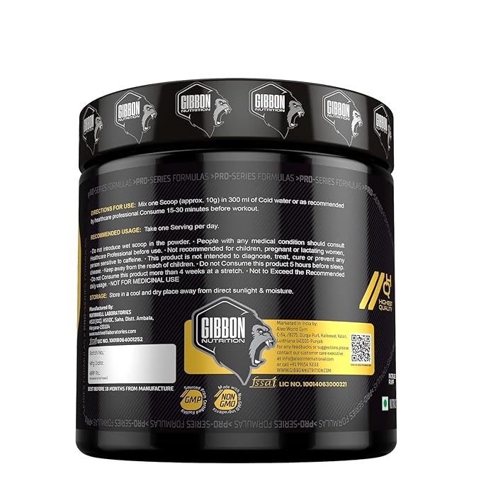 GIBBON NUTRITION LEVEL 10 PRE-WORKOUT WATERMELON 250GM