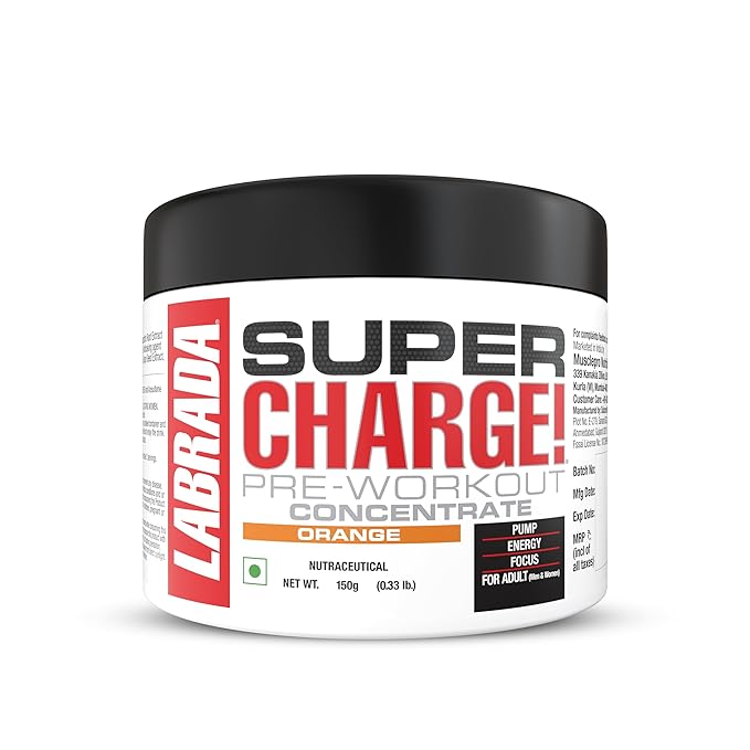 LABRADA SUPERCHARGE PRE-WORKOUT ORANGE 150GM