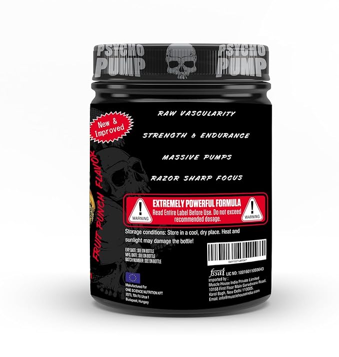 ONE SCIENCE NUTRITION ESSENTIAL SERIES PSYCHO PUMP PRE-WORKOUT 330GM