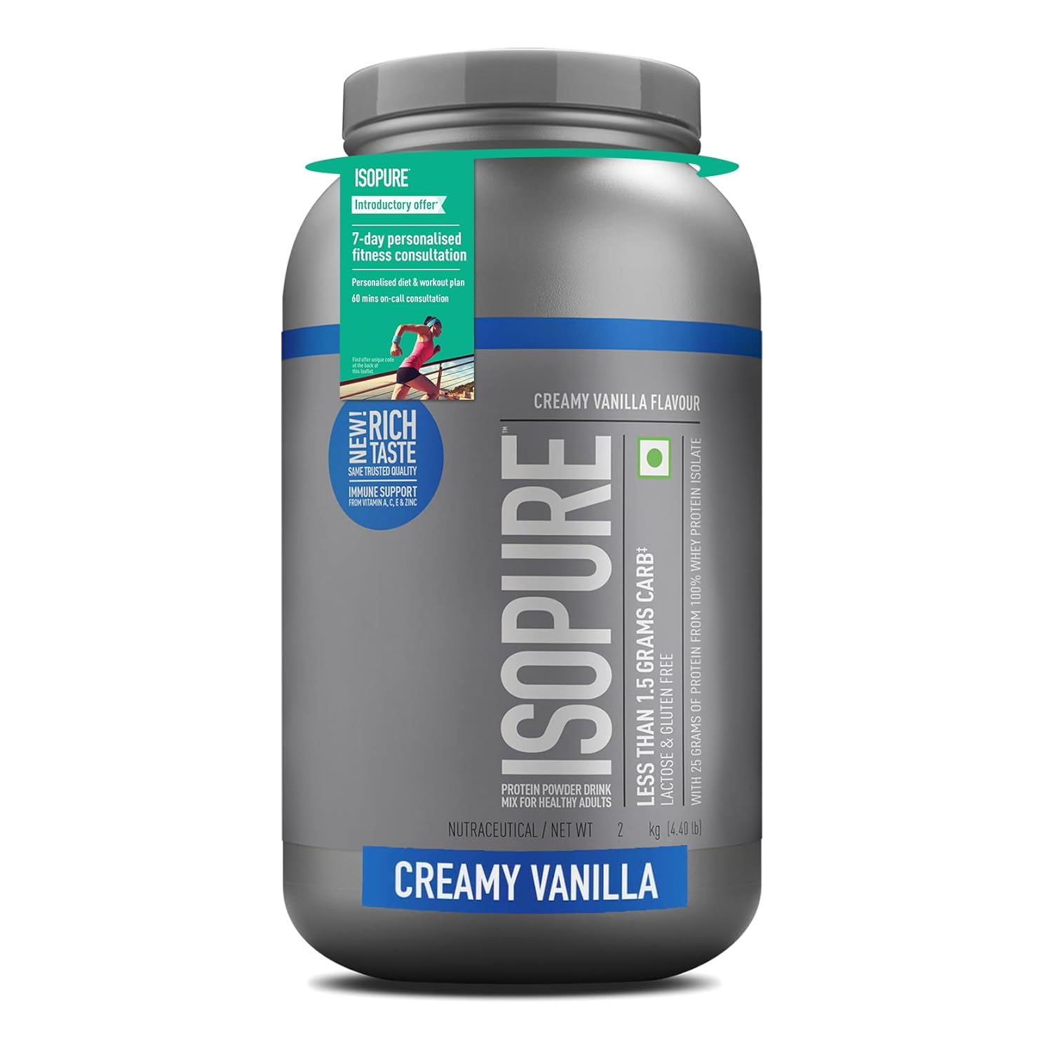 ISOPURE WHEY PROTEIN ISOLATE POWDER CREAMY VANILLA  2KG