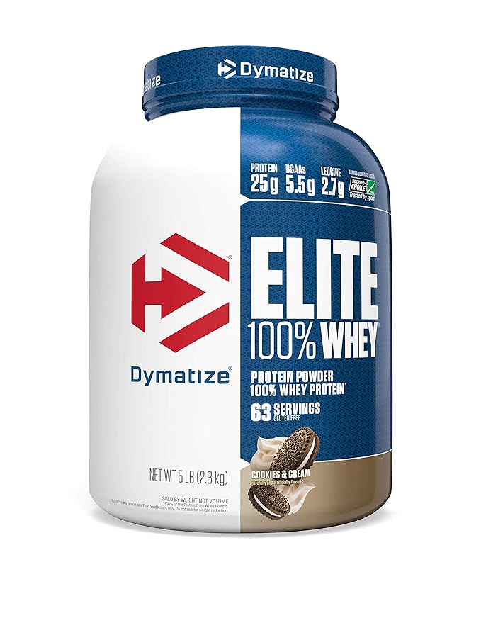 DYMATIZE NUTRITION ELITE WHEY PROTEIN COOKIES AND CREAM 5LBS