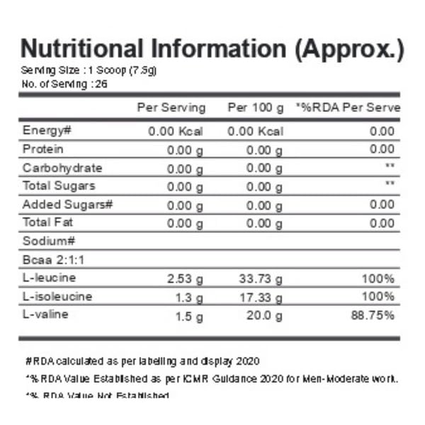 GIBBON NUTRITION BCAA BLUE RASPBERRY 200GM