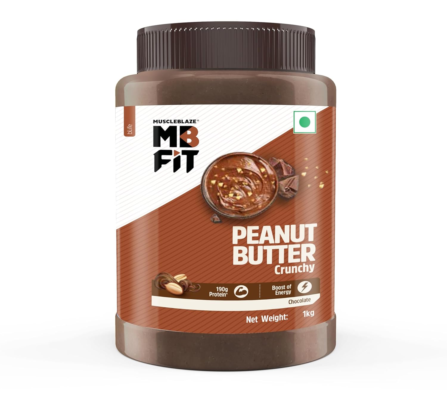 MUSCLEBLAZE CHOCOLATE PEANUT BUTTER CRUNCHY 1KG