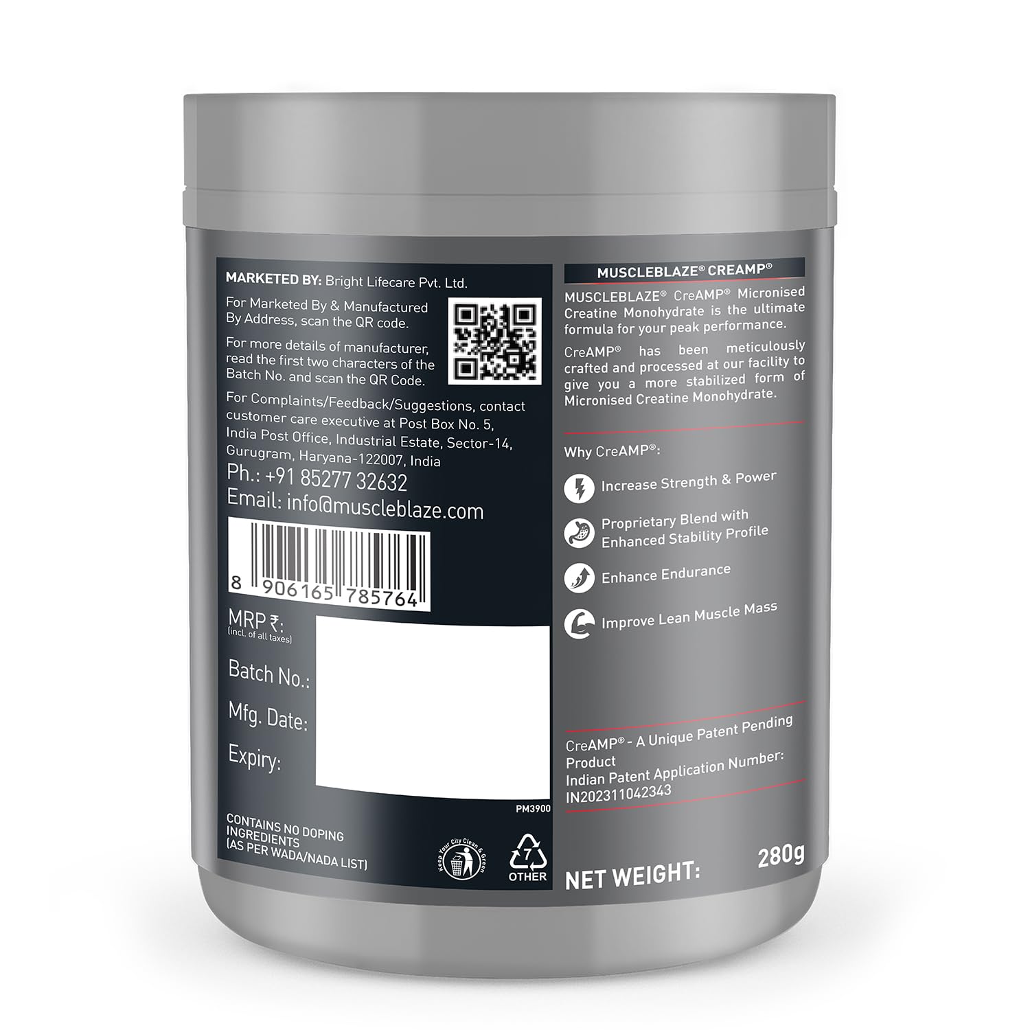 MUSCLEBLAZE CREATINE MONOHYDRATE CREAMP WATERMELON KOOL AID 0.61LB