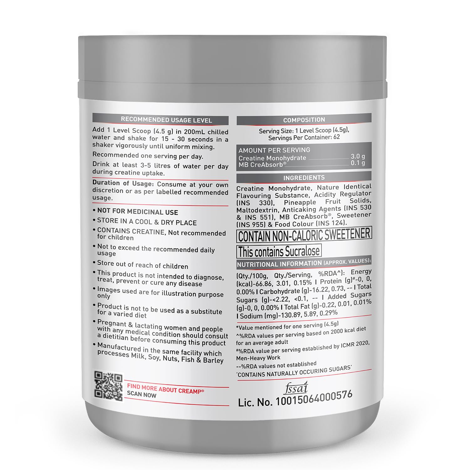 MUSCLEBLAZE CREATINE MONOHYDRATE CREAMP WATERMELON KOOL AID 0.61LB