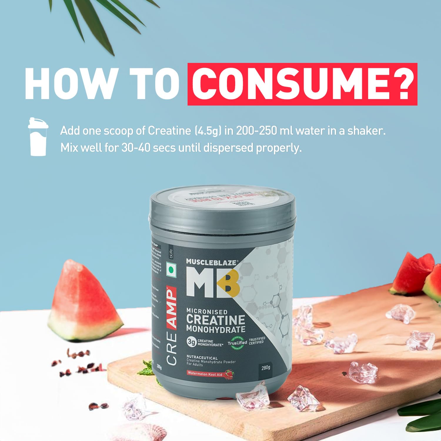 MUSCLEBLAZE CREATINE MONOHYDRATE CREAMP WATERMELON KOOL AID 0.61LB