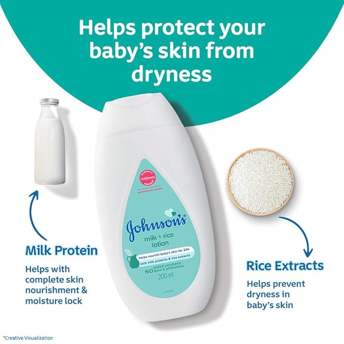 JOHNSONS MILK+RICE LOTION 200ML