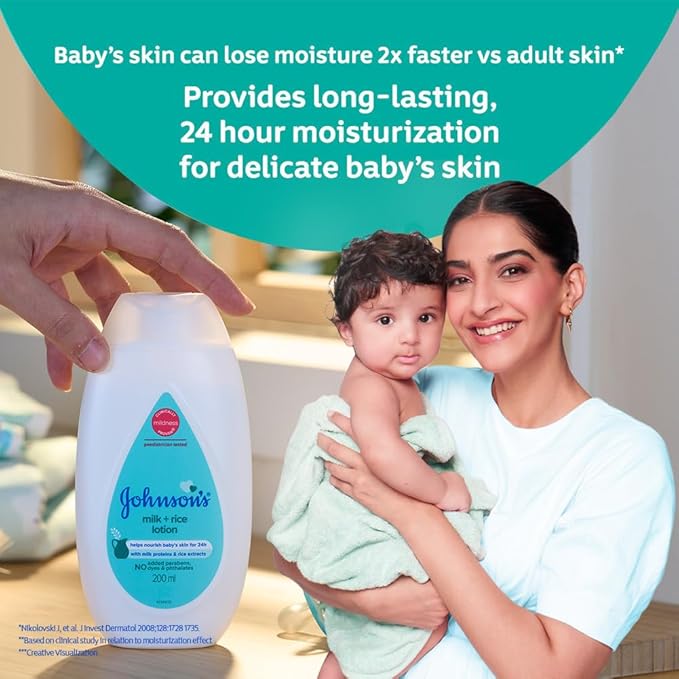JOHNSONS MILK+RICE LOTION 200ML