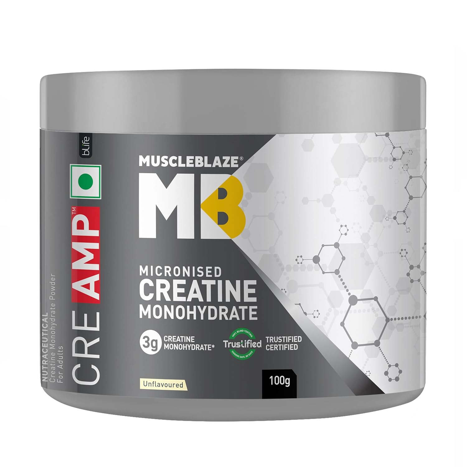 MUSCLEBLAZE CREATINE MONOHYDRATE CREAMP UNFLAVORED 0.22LB