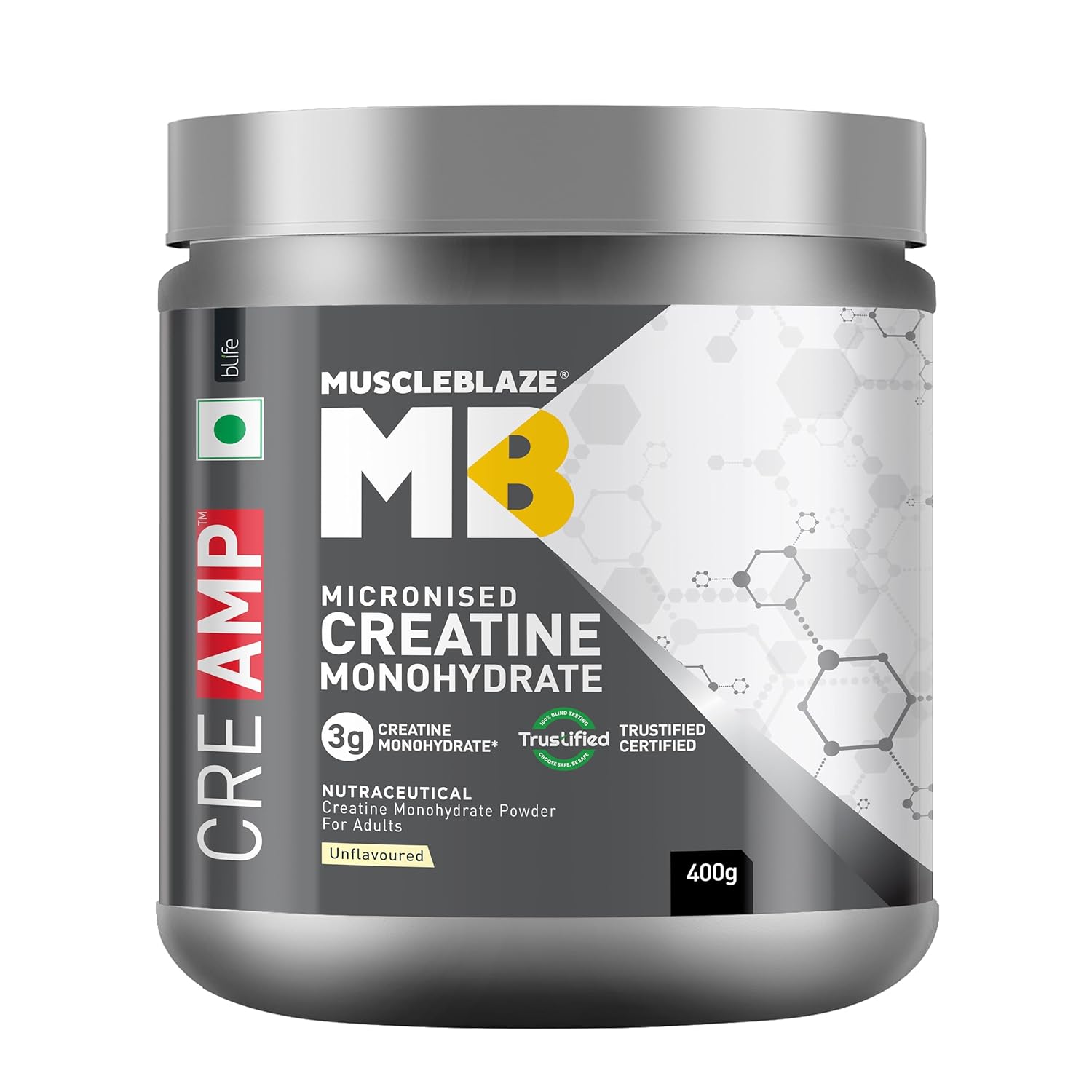 MUSCLEBLAZE CREATINE MONOHYDRATE CREAMP UNFLAVORED 0.88LB