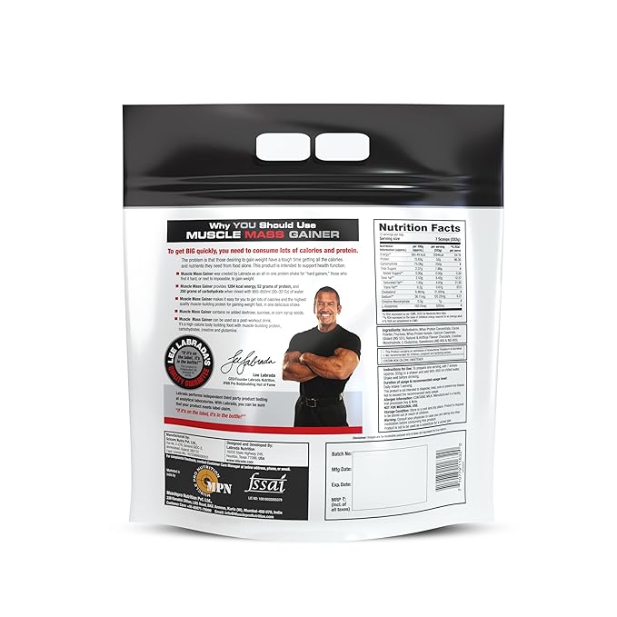 LABRADA MASS GAINER POWDER CHOCOLATE 11LB