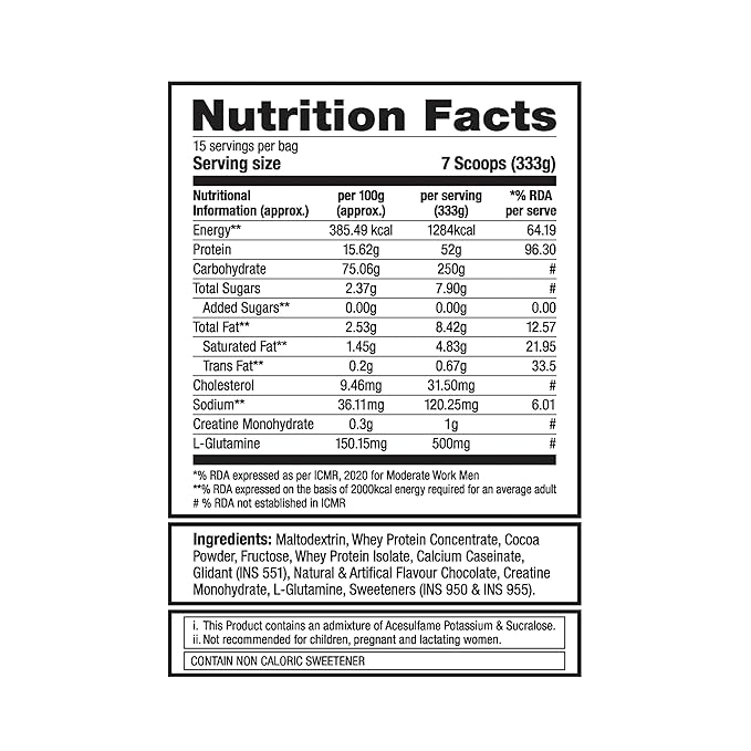 LABRADA MASS GAINER POWDER CHOCOLATE 11LB