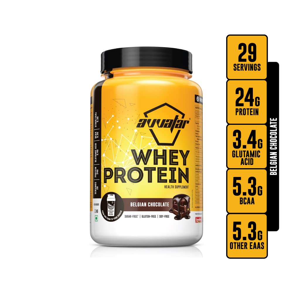 AVVATAR WHEY PROTEIN POWDER BELGIAN CHOCOLATE 1KG