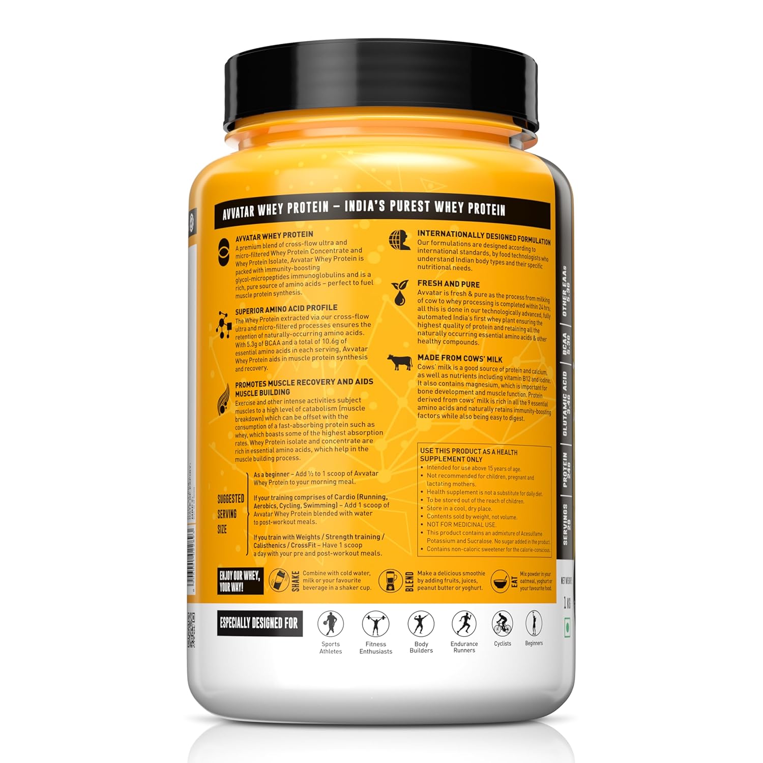 AVVATAR WHEY PROTEIN POWDER BELGIAN CHOCOLATE 1KG
