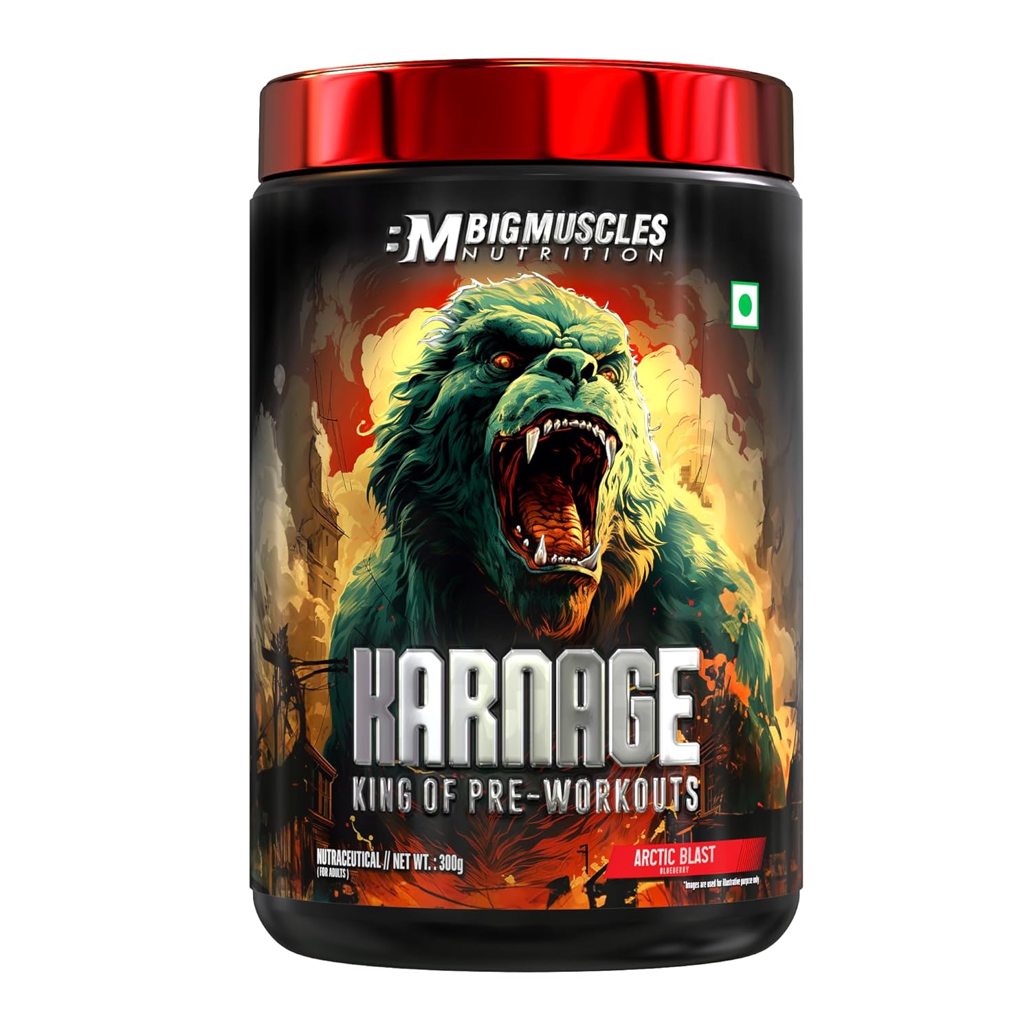 BIG MUSCLES PRE-WORKOUT ARCTIC BLAST 60 SERVINGS