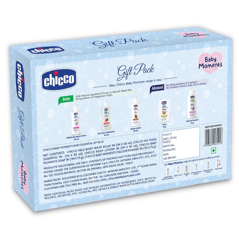 CHICCO BM BABY ESSENTIAL SET BLUE