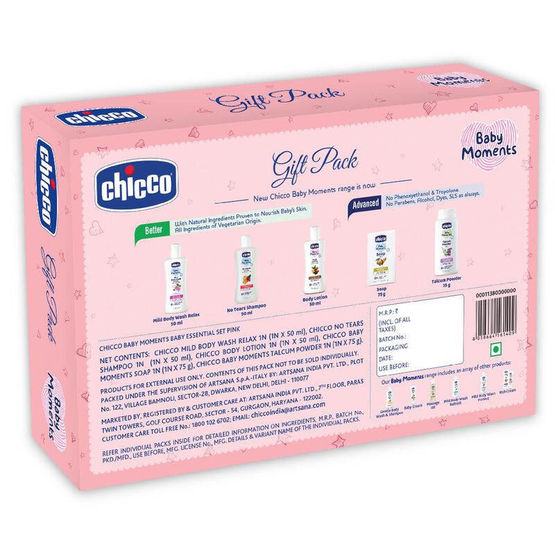 CHICCO BM BABY ESSENTIAL SET PINK