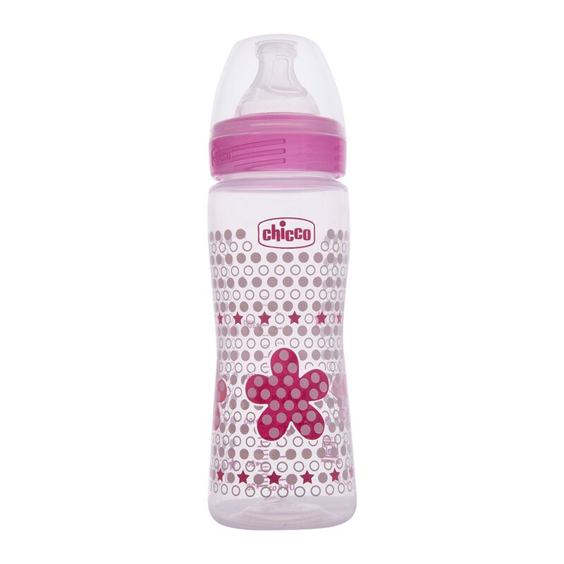 CHICCO BOTTEL WB SIL PHY PINK FLOWER 330ML
