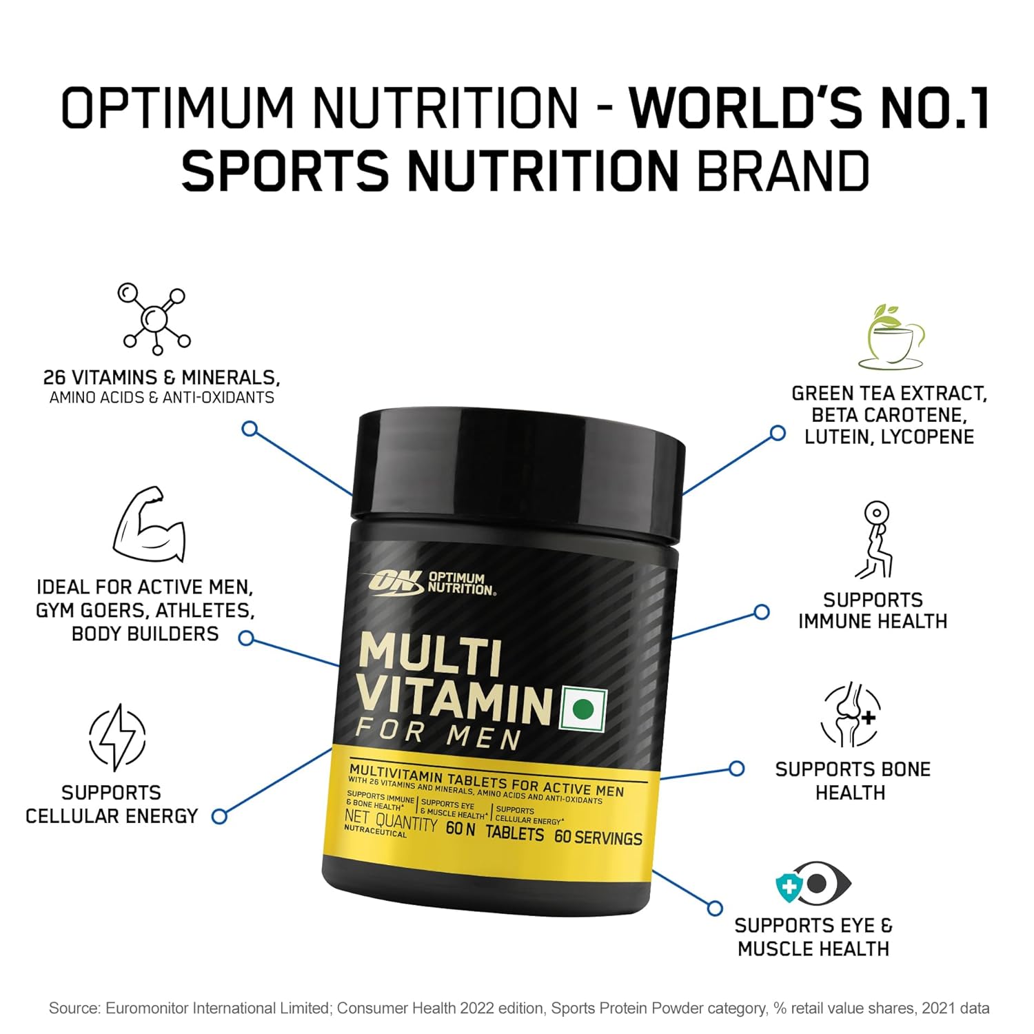 OPTIMUM NUTRITION MULTIVITAMIN FOR MEN 60 TABLETS