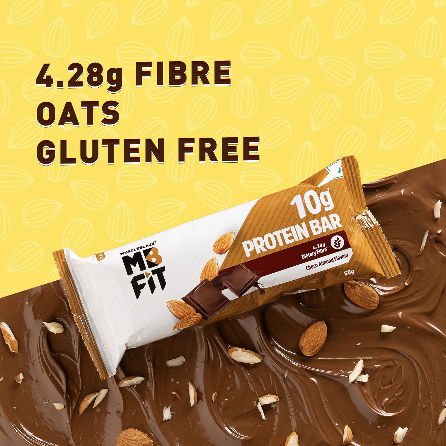 MUSCLEBLAZE PROTEIN BAR ( 10GM PROTEIN ) CHOCO ALMOND 6 BARS