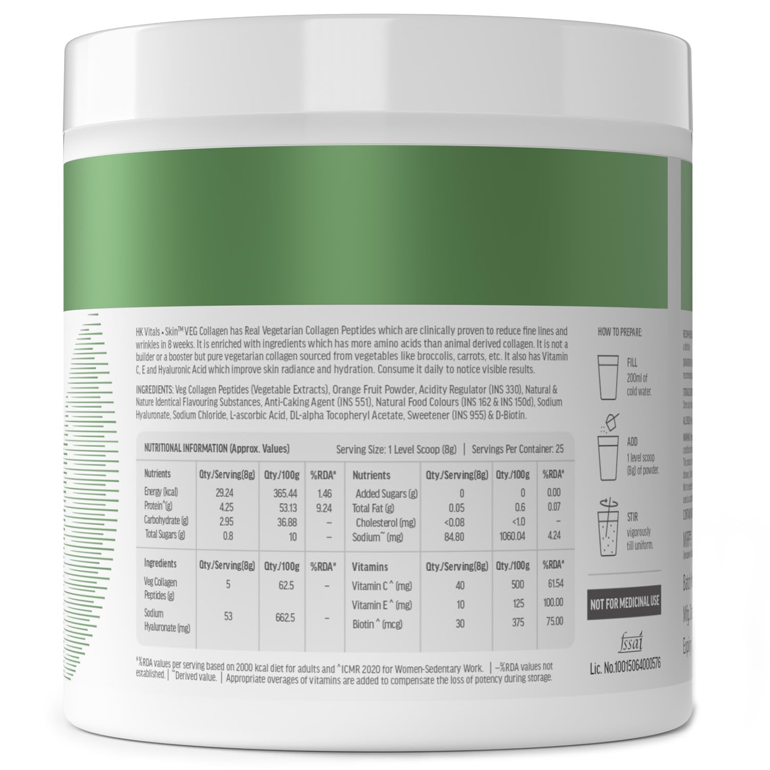 HEALTHKART HK VITALS SKIN RADIANCE COLLAGEN 100GM VEG MIXED FRUIT