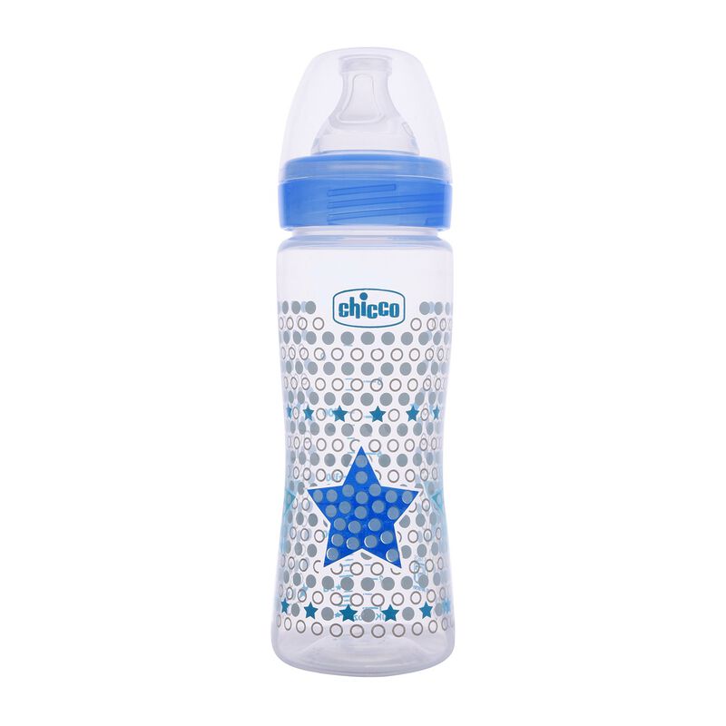 CHICCO BOTTEL WB SIL PHY BLUE 330ML