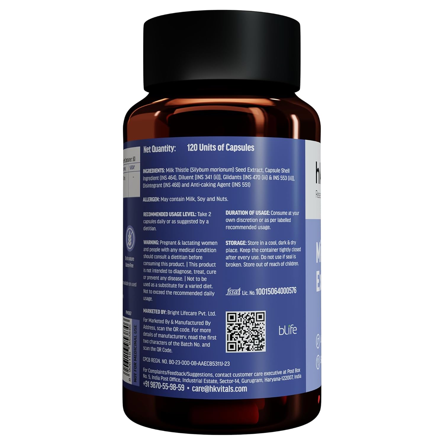 HEALTHKART HK VITALS MILK THISTLE EXTRACT 600MG 120 CAPSULES