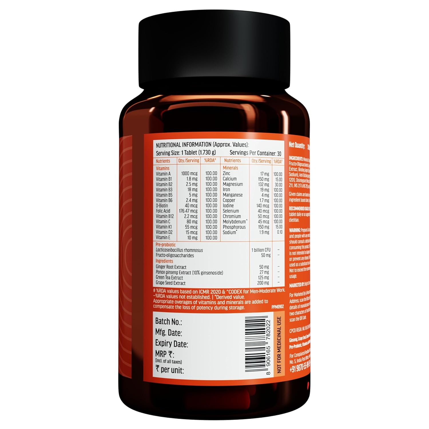 HEALTHKART HK VITALS MULTIVITAMIN PLUS MEN UNFLAVORED 30 TABLETS
