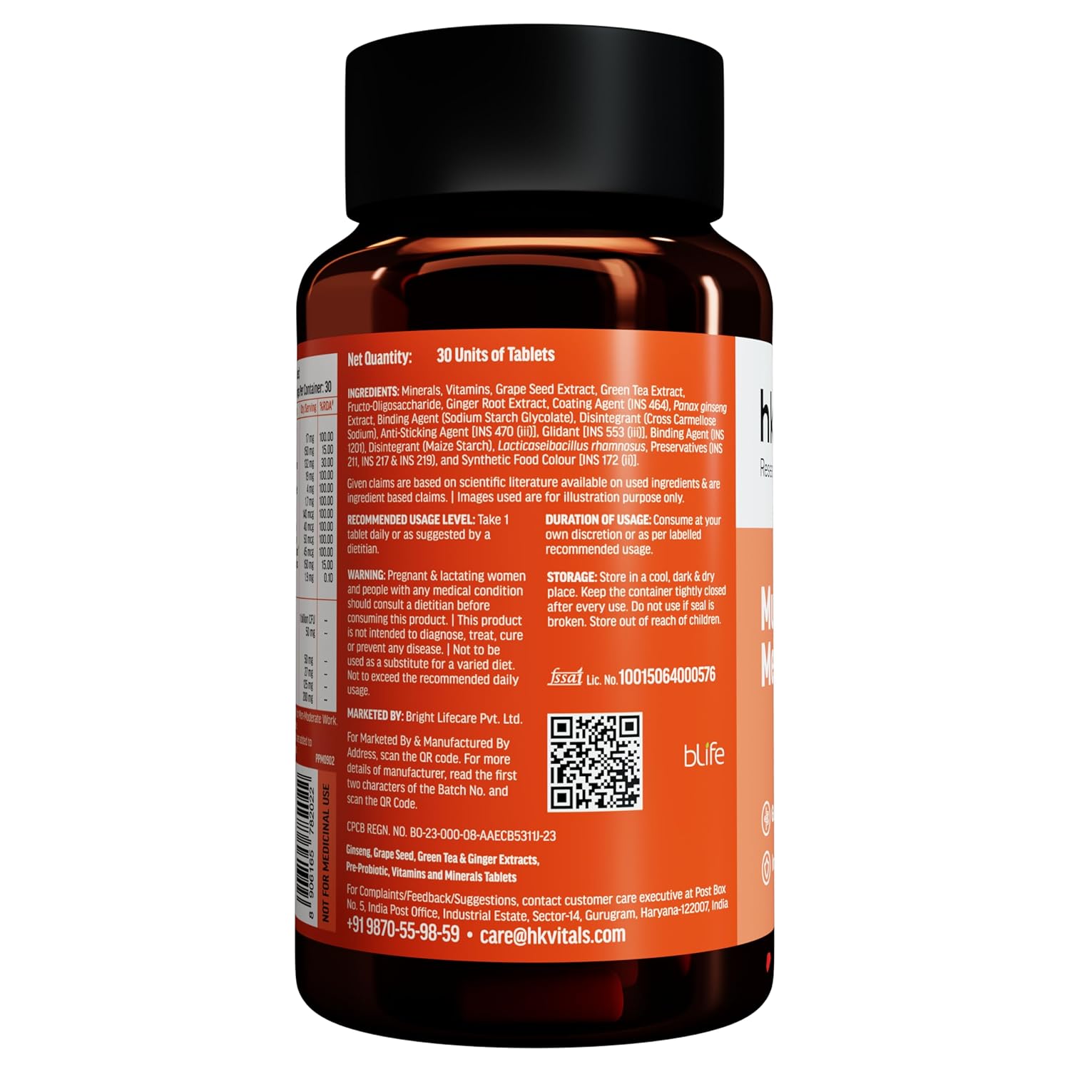 HEALTHKART HK VITALS MULTIVITAMIN PLUS MEN UNFLAVORED 30 TABLETS