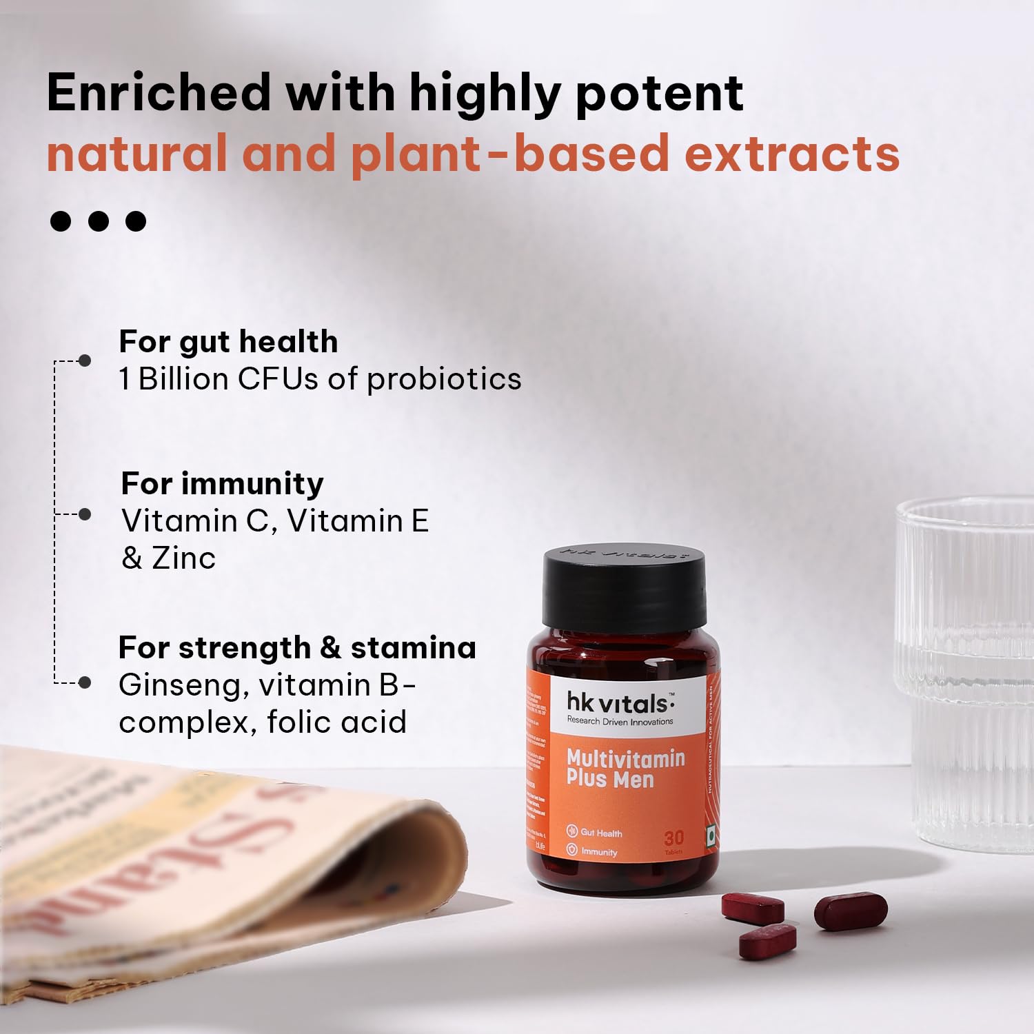 HEALTHKART HK VITALS MULTIVITAMIN PLUS MEN UNFLAVORED 30 TABLETS