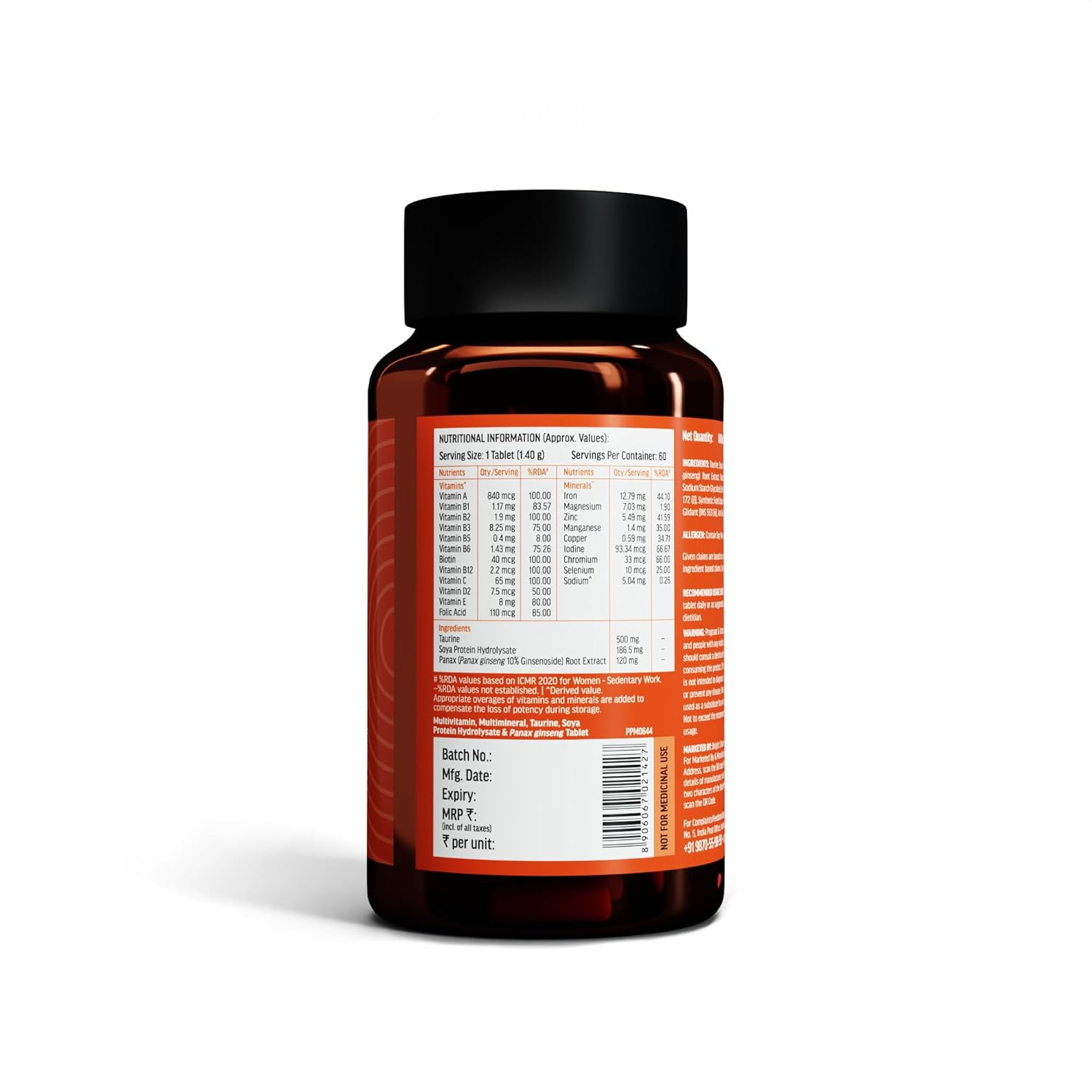 HEALTHKART HK VITALS MULTIVITAMIN UNFLAVOURED 60 CAPSULES