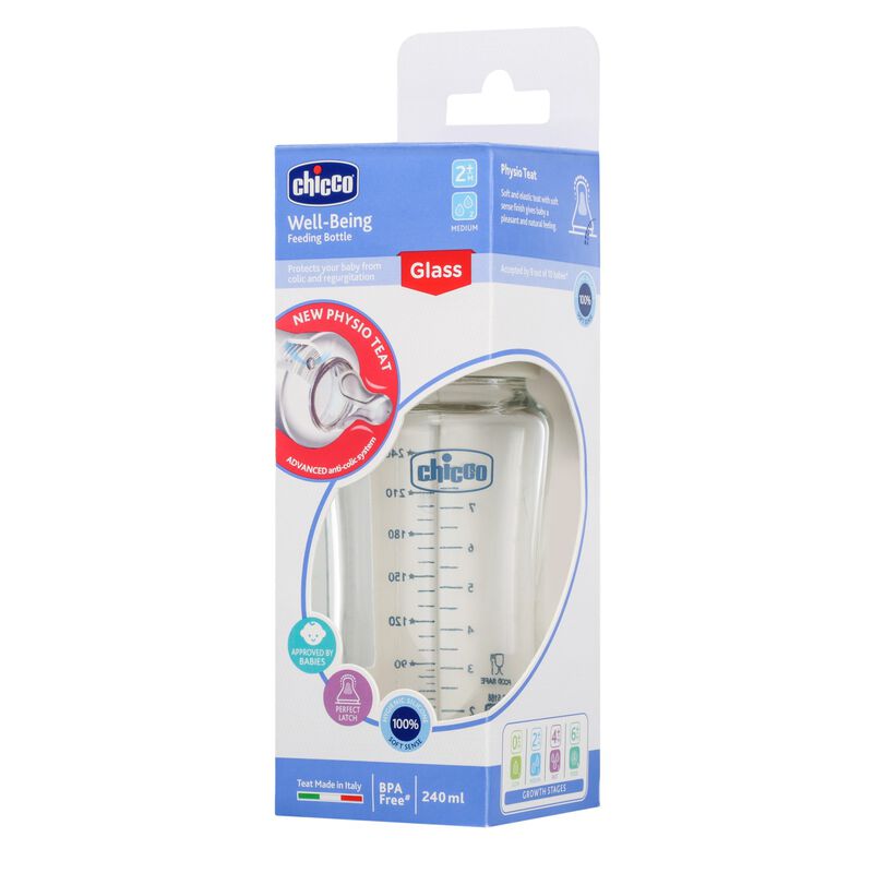 CHICCO WB GLASS NEUTRAL 240ML