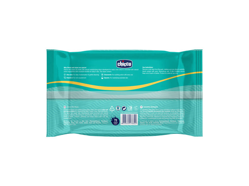 CHICCO WET WIPES FT 72 PCS
