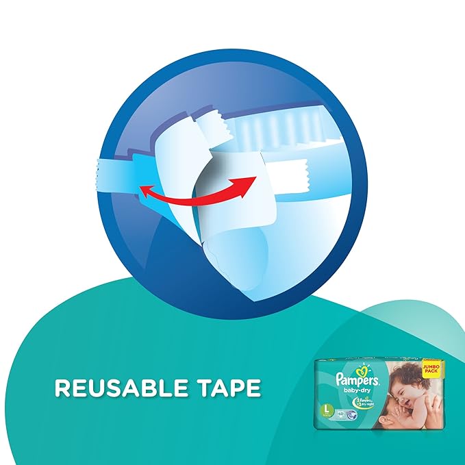 PAMPERS NB TAPED DIAPERS 60