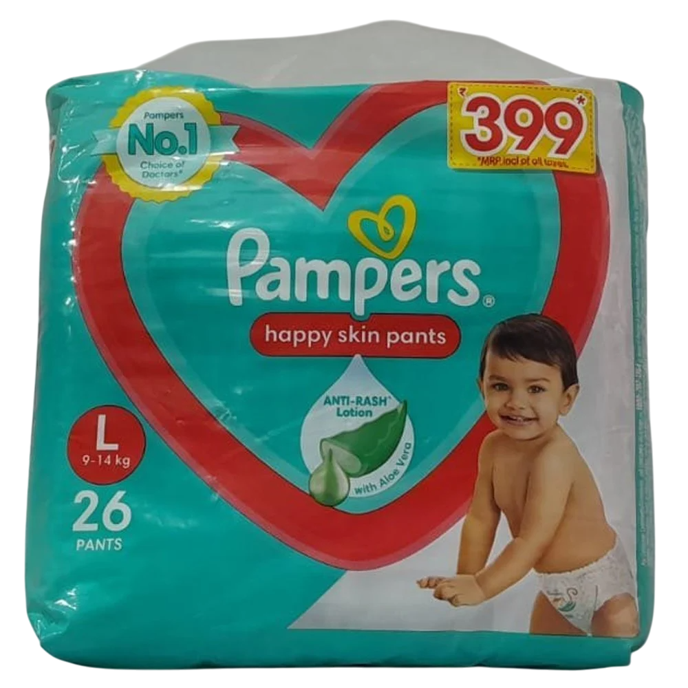 PAMPERS RED PANTS-L (9-14KG) 26PANTS