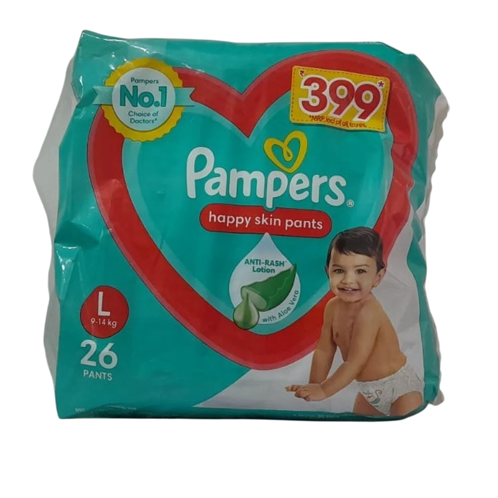 PAMPERS RED PANTS-L (9-14KG) 26PANTS