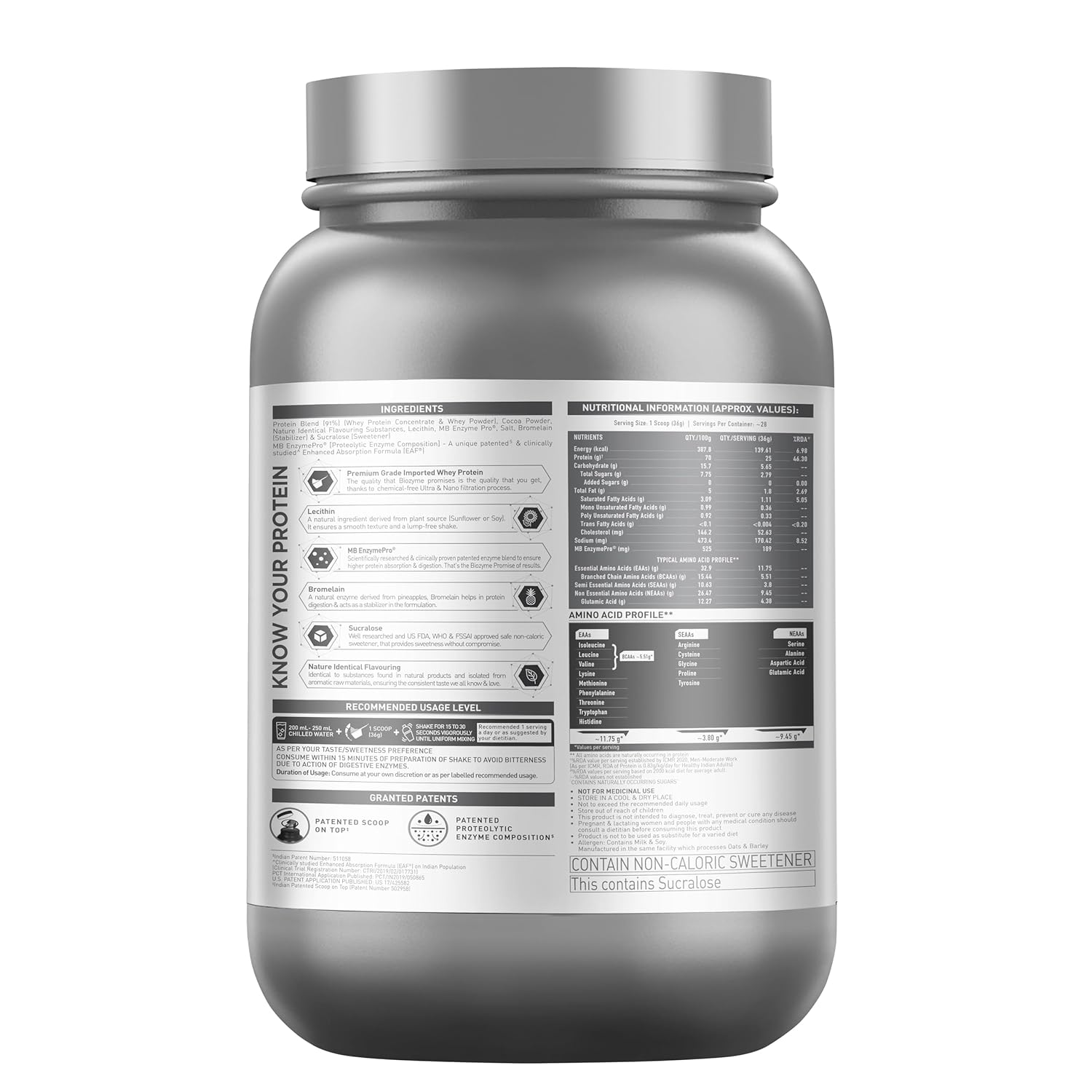 MUSCLEBLAZE BIOZYME PERFORMANCE WHEY 2.2LB RICH CHOCOLATE