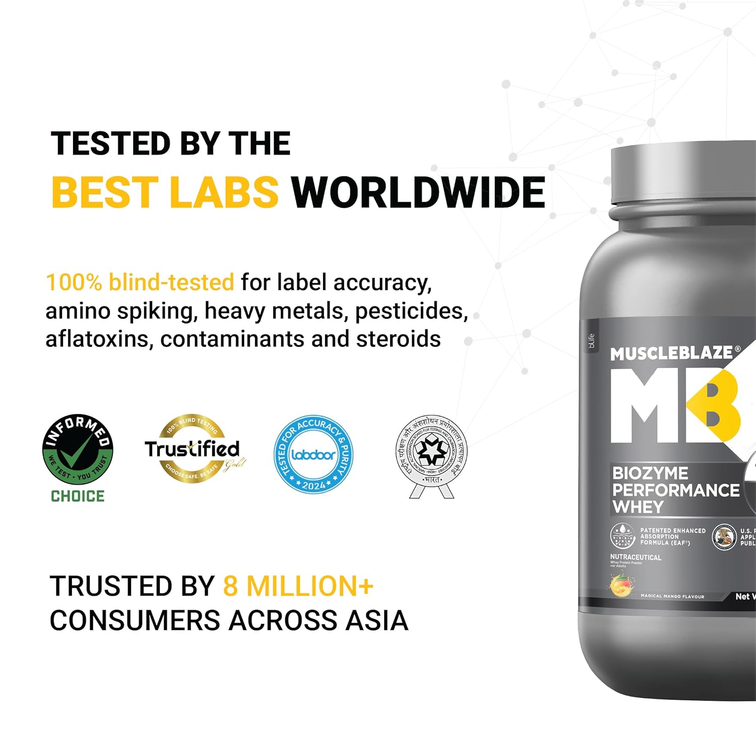 MUSCLEBLAZE BIOZYME PERFORMANCE WHEY 2.2LB MAGICAL MANGO