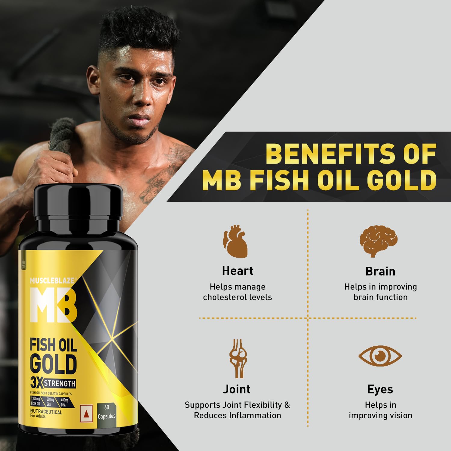MUSCLEBLAZE FISH OIL GOLD 60 CAPSULES