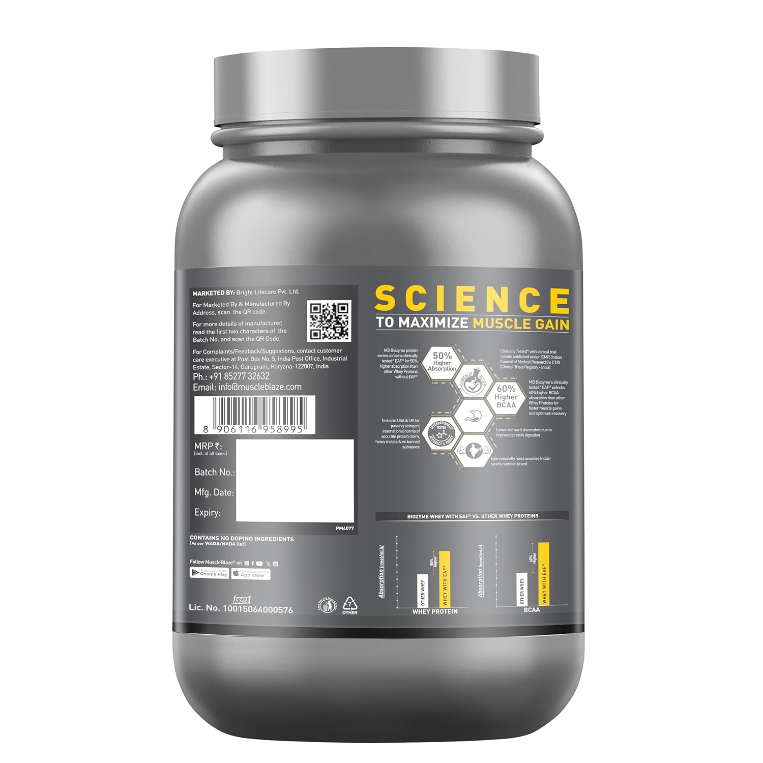 MUSCLEBLAZE BIOZYME PERFORMANCE WHEY 2.2 LB CHOCOLATE HAZELNUT